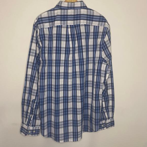 Mens New US Polo Assn Long Sleeve Dress Shirt Blue Striped Button Up Size Large - Picture 7 of 14